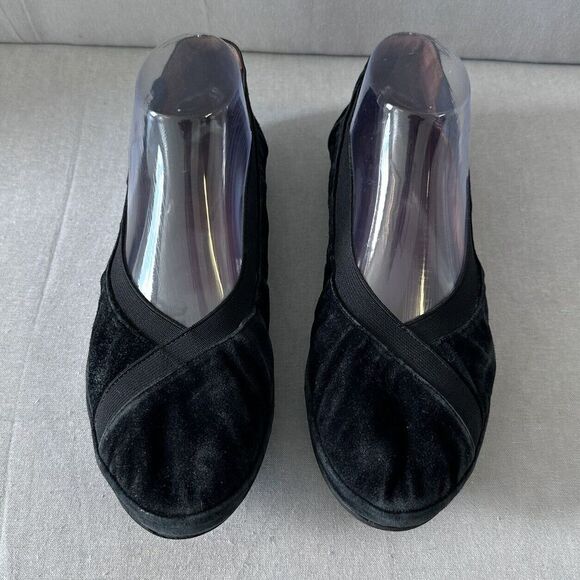 L'Amour Des Pieds Yerusha Ballet Flat Women Size 10 Black Leather Suede Slip On - Picture 2 of 7